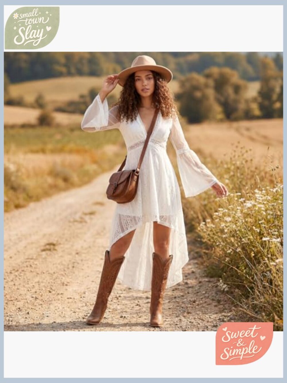 Knee High Chunky Heel Western Boots with Side Zipper - Picture 3 of 7